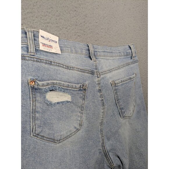 Wallflower The Fearless Curvy Super High Rise Straight Jeans Womens 9 / 29 Blue - Picture 16 of 16